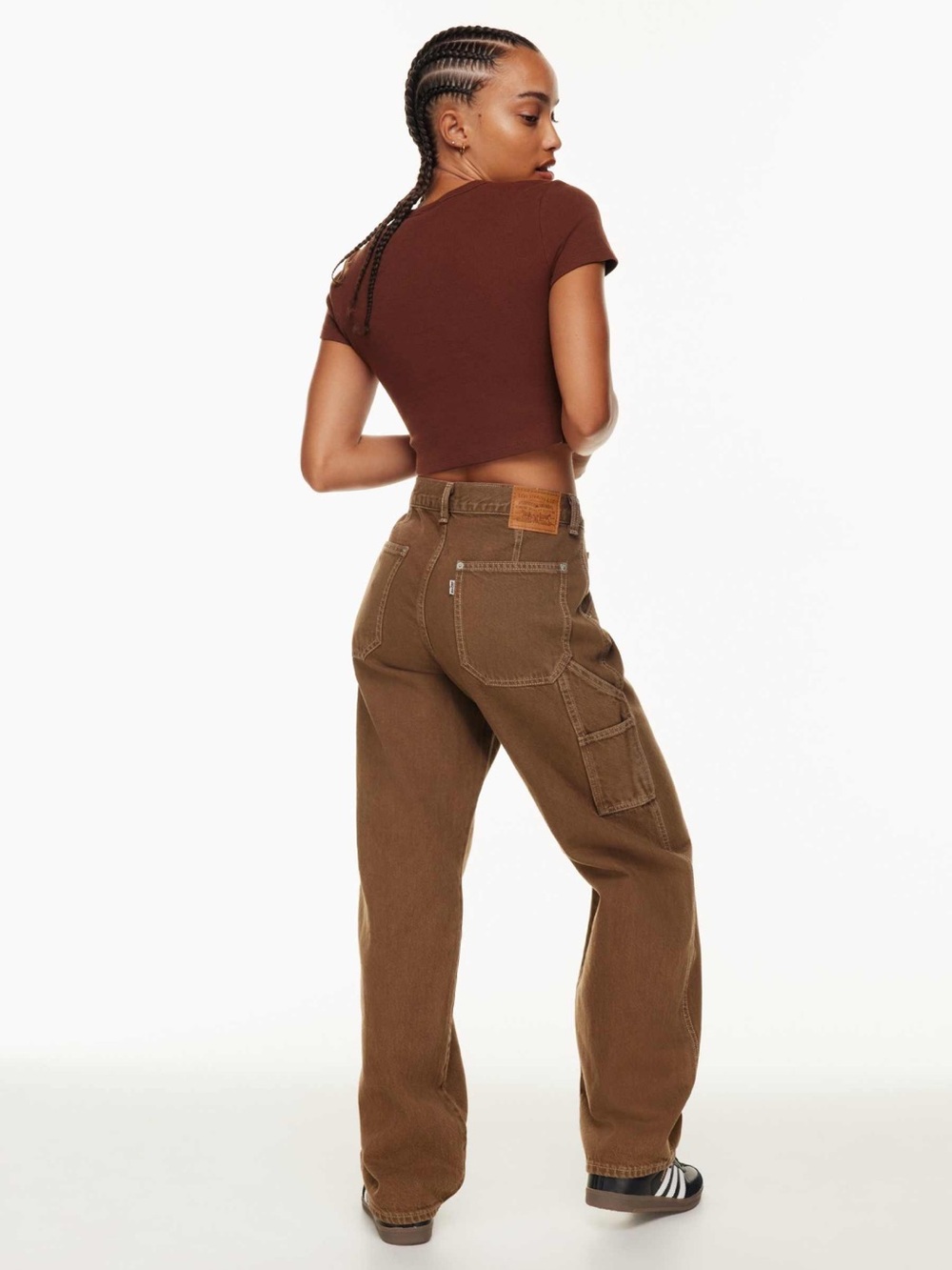 Levi’s Premium Dad Utility Pants Lazy Sepia Brown Size W25xL30